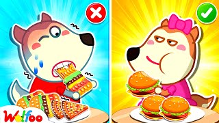 Fake Food vs Real Food Challenge - Wolfoo Learns Kids Healthy Habits  🤩 Wolfoo Kids Cartoon