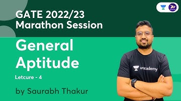 General Aptitude Marathon Session I GATE 2022/23 | L-4 I Saurabh Sir | AptiXpress