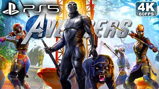 MARVEL'S AVENGERS BLACK PANTHER War For Wakanda All Cutscenes Full Movie (4K 60FPS)