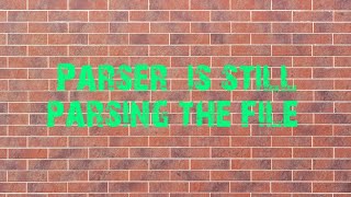 the parser stiil parsing files in codeblock //deepak kumar