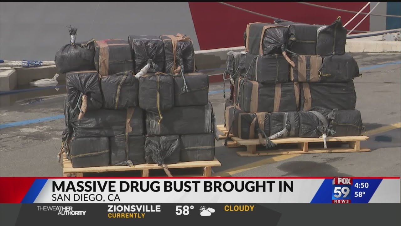 Million dollar drug bust made by Coast Guard in California
