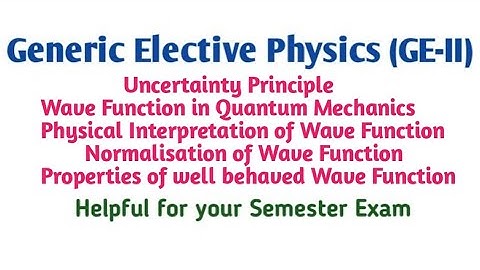 GE-II Physics: Important Topics Notes | Unit-3
