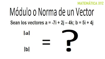 Módulo o Norma de un Vector