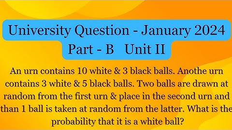 University Exam Question MA4151 Unit 2 | Probability and Random Variables