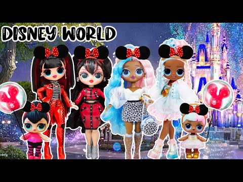 LOL OMG Sugar & Spice Family Vacation To Disney World Park! Part 1 Dollta Airlines