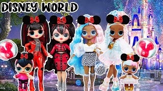 LOL OMG Sugar \& Spice Family Vacation To Disney World Park! Part 1 Dollta Airlines