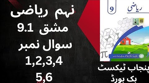 "Class 9th Math Exercise 9.1 Q1-6 | Punjab Textbook Board Urdu Medium | Detailed Solutions"