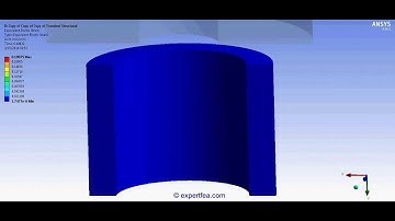 ANSYS WB Transient Structural FEA - Drop test of a metallic part falling on a soft rubber bushing
