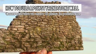 Costruire un muro di pietra in polistirene fai da te /  Build a DIY styrofoam stone wall