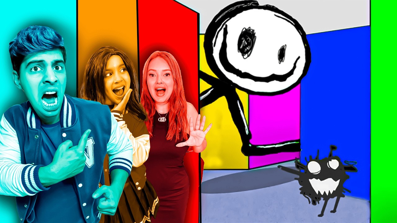 TENTAMOS NOS CAMUFLAR NAS CORES PARA O MONSTRO NÃO NOS PEGAR!! (Color or Die 3)