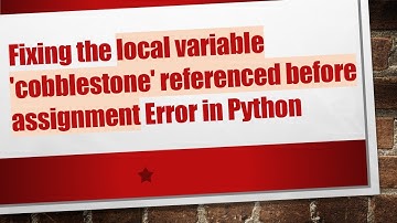 Fixing the local variable 