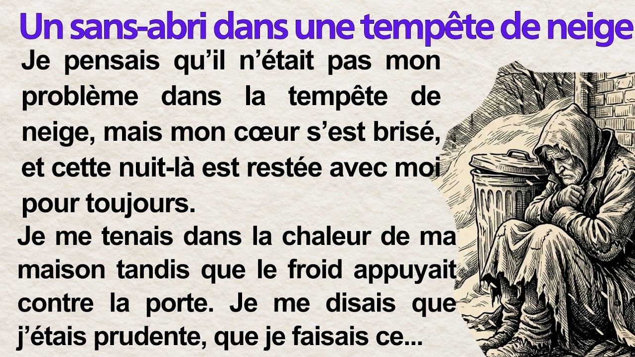 A Homeless in the Snowstorm ✅ Learn French With Simple Story | Beginner French Listening Practice