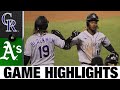 Balanced offense leads Rockies to 8-3 win | Rockies-Athletics Game Highlights 7/28/20