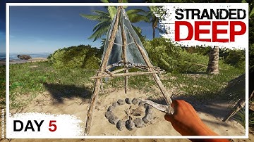 Stranded Deep | Day 5: Setting Up a Meat Smoker [Gameplay]