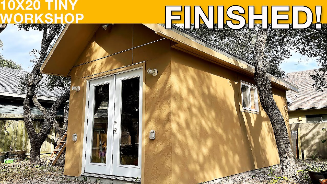 I am Finished Building a Tiny Workshop - YouTube