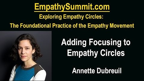 EMPATHY SUMMIT: Topic:  Adding Focusing to Empathy Circles
