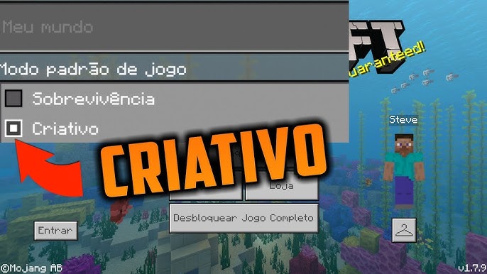 NÃO FUNCIONA MAIS) como colocar no criativo o minecraft trial (teste do  minecraft) bug 