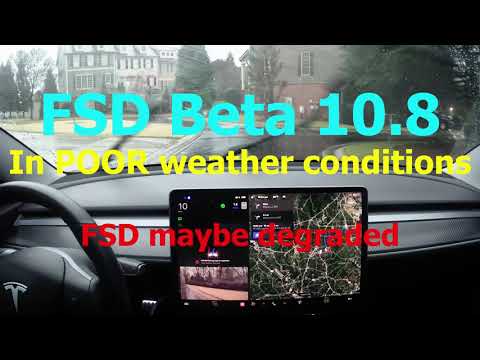 FSD Beta 10.8 in Poor Weather