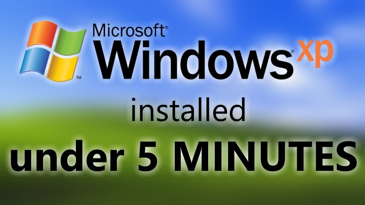Windows XP Installation Speedrun under 5 minutes - YouTube