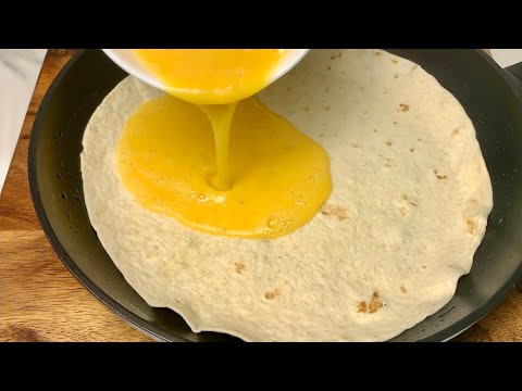 Просто вылейте 2 Яйца на лаваш и результат будет Потрясающий! Вкуснее, чем Пицца!