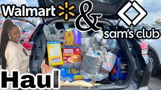 HUGE SAM’S CLUB \& WALMART SHOPPING HAUL | SHOP WITH ME | GROCERY HAUL | SHOPPING VLOG