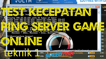 Cara Test Kecepatan Ping Server Game Online