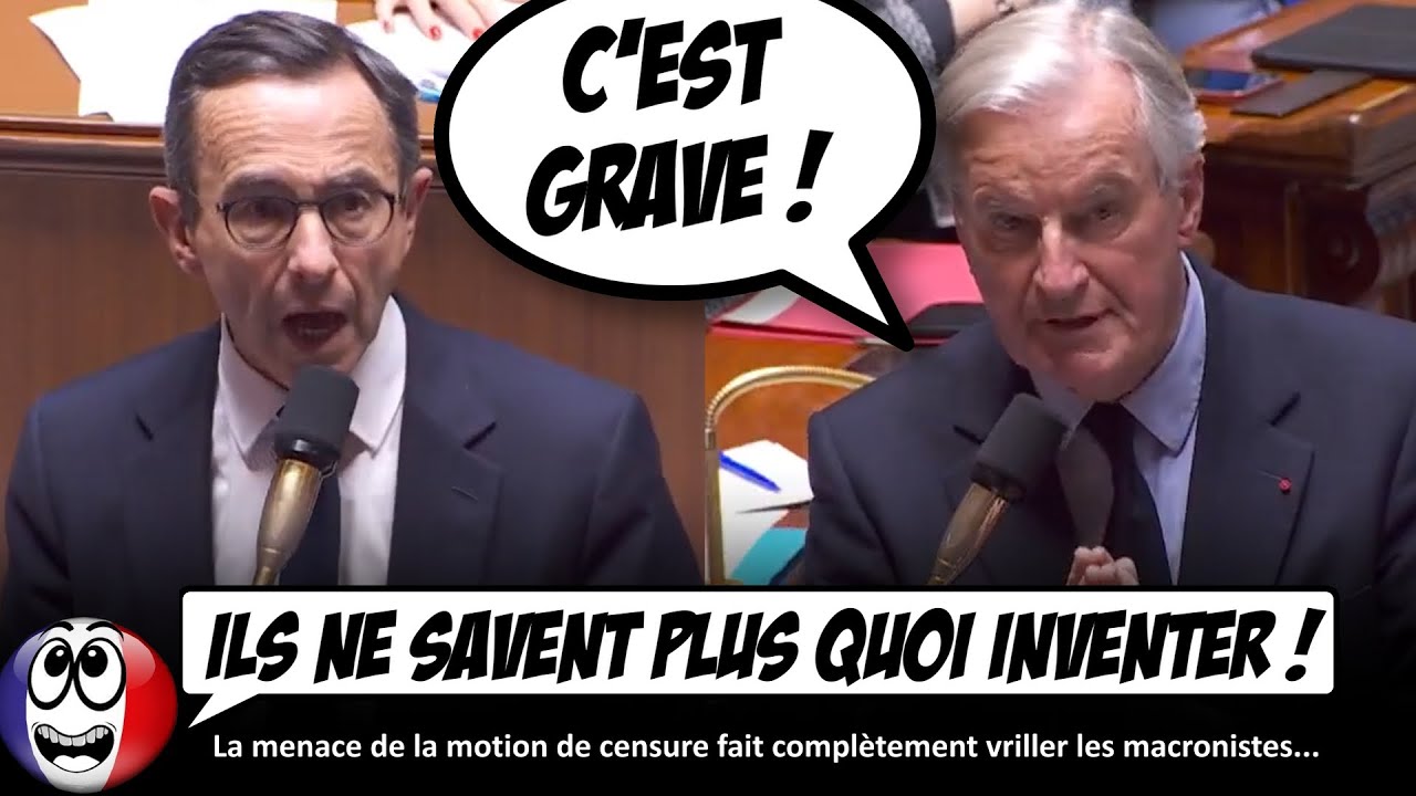 ⁣La macronie est en plein BURNOUT et multiplie les MENSONGES (motion de censure)