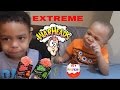 EXTREME WARHEADS CHALLENGE Sour Candy challenge TODDLERS TRY POP ROCKS CANDY + DORY EGG SURPRISE