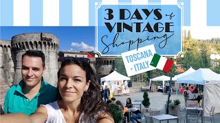 3 days of VINTAGE SHOPPING in ITALY  Huge vintage stores and flea markets in Tuscany