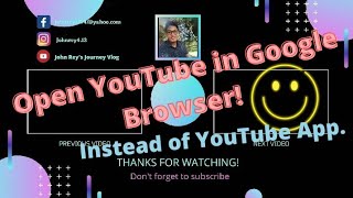 How to open YouTube on Chrome Browser / instead in YouTube App screenshot 4