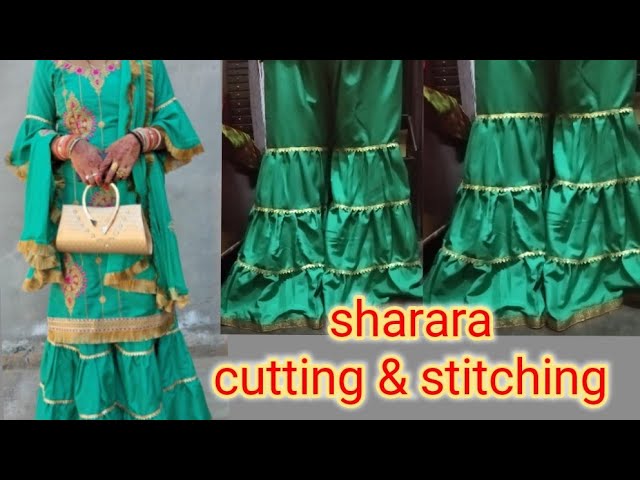 6 -7 years baby girl sharara suit cutting (part 1) very easy method -  YouTube