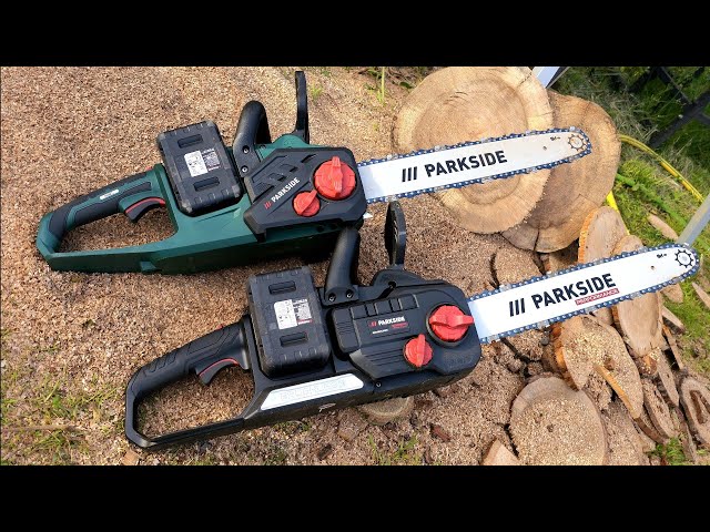 Parkside Performance battery chainsaw PPKSA 40-Li A1 vs Parkside PKSA 40 Li  B2. - YouTube