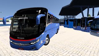 EURO TRUCK SIMULATOR 2 - EXPRESSO GUANABARA MARCOPOLO PARADISO G7 1200 DA GARAGEM ATÉ A RODOVÍARIA