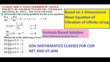 CSIR NET DECEMBER 2023 QUESTION ID 704044 SOLUTION|PART-B QUESTION NUMBER 38 SOLUTION|PDE SOLUTION|