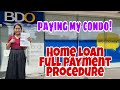 Bdo home loan full payment procedure