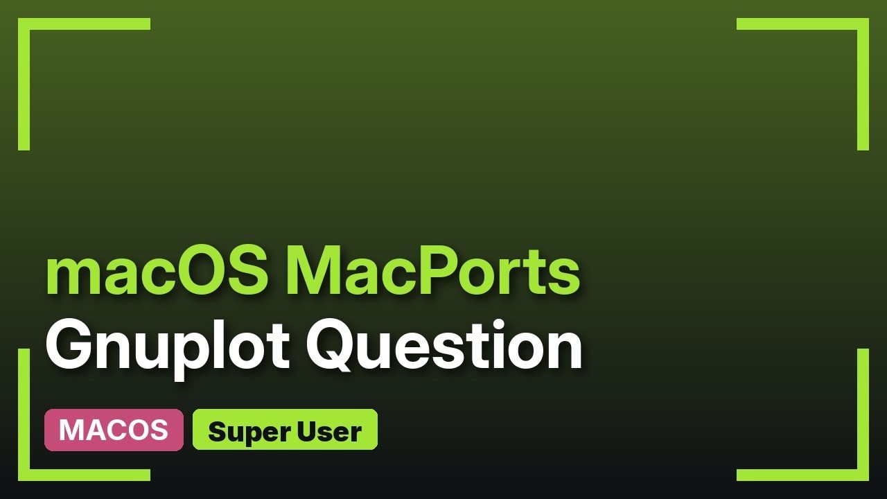 Installing gnuplot from MacPorts failed (Checksum Mismacth) (2 ...