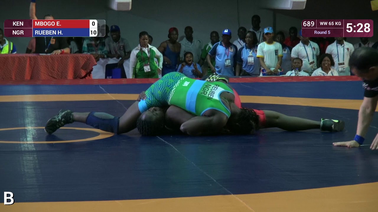 Round 5 WW - 65 kg: E. MBOGO (KEN) v. H. RUEBEN (NGR)