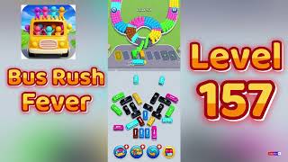 Bus Rush Fever Level 157 Walkthrough 🚍🔥 | Fun Traffic Puzzle Challenge | Mini Boss