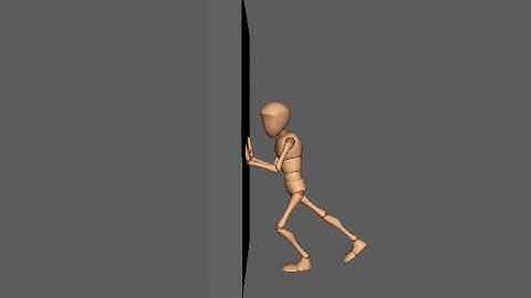 Pushing heavy object blocking pass