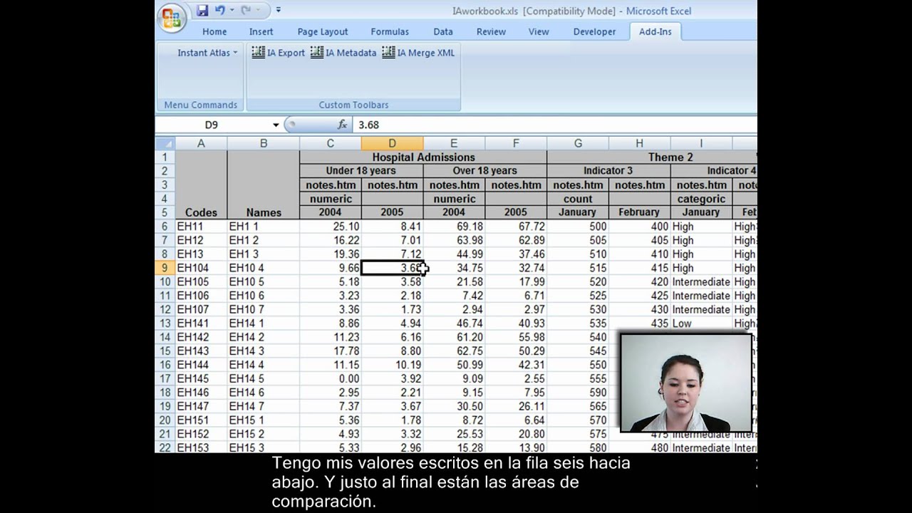 Cómo utilizar el InstantAtlas Excel Data Manager - YouTube