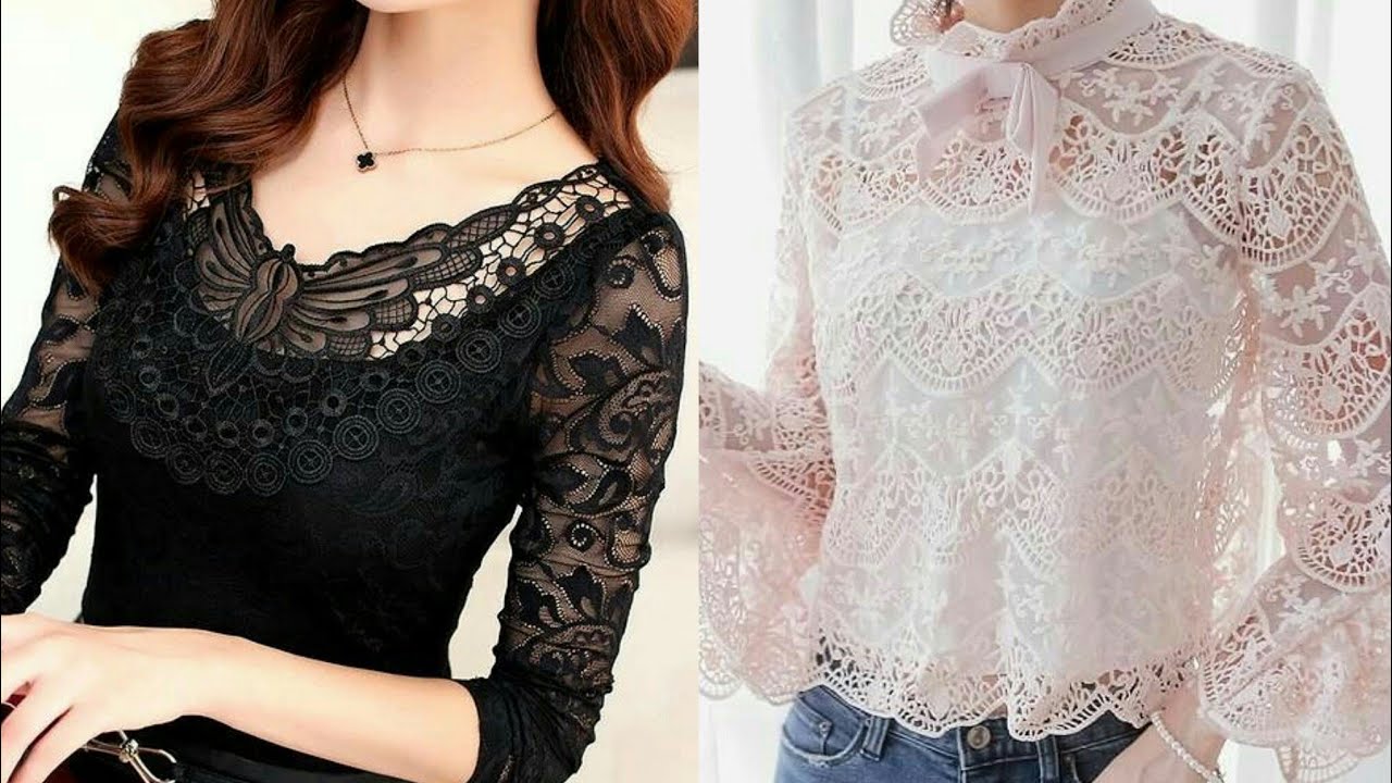 Pretty And Elegant Evening Party Wear Lace Blouses And Tops For Business Women #2020