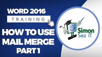 How to Use Mail Merge in Word 2016 - Part 1