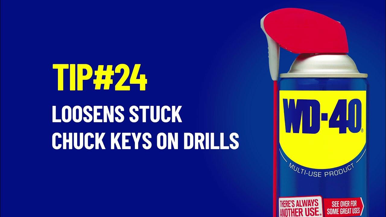 How To Loosen Stuck Chuck Keys On Drills Using WD40 MultiUse Product