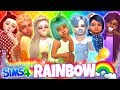 🌈RAINBOW BABY GIRLS!!!😍 - Sims 4 CAS Challenge!