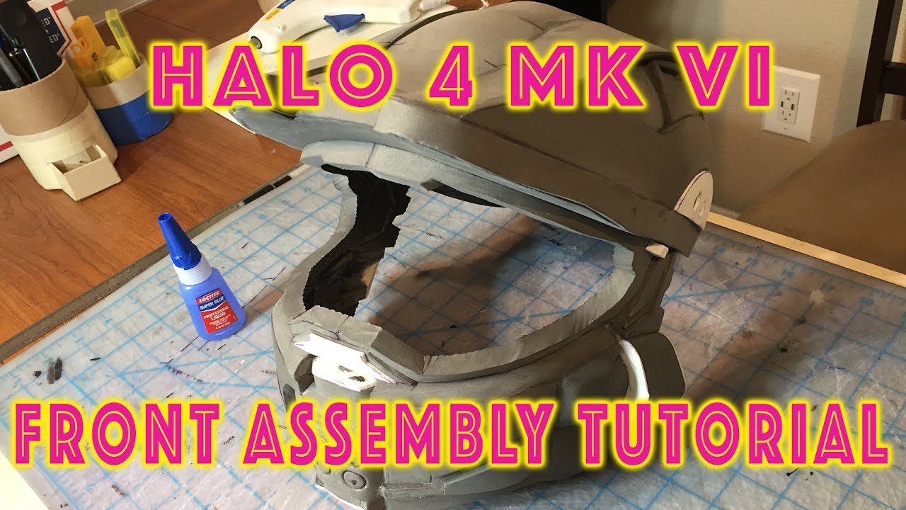Halo 4 Mark VI EVA FOAM Helmet Tutorial Part 4 YouTube