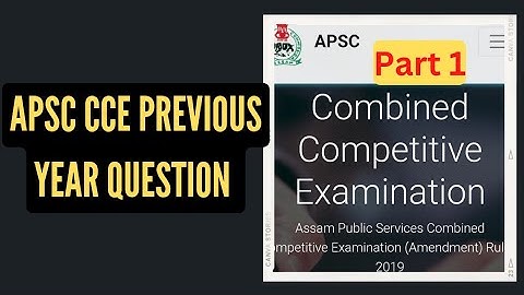 APSC CCE PREVIOUS YEAR QUESTION  | APSC PREVIOUS YEAR QUESTION | APSC @getupdatedrm