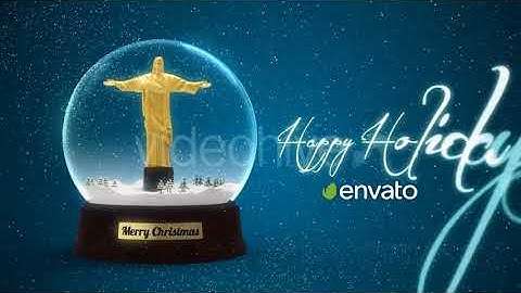 Snow Globe Christ The Redeemer | After Effects template