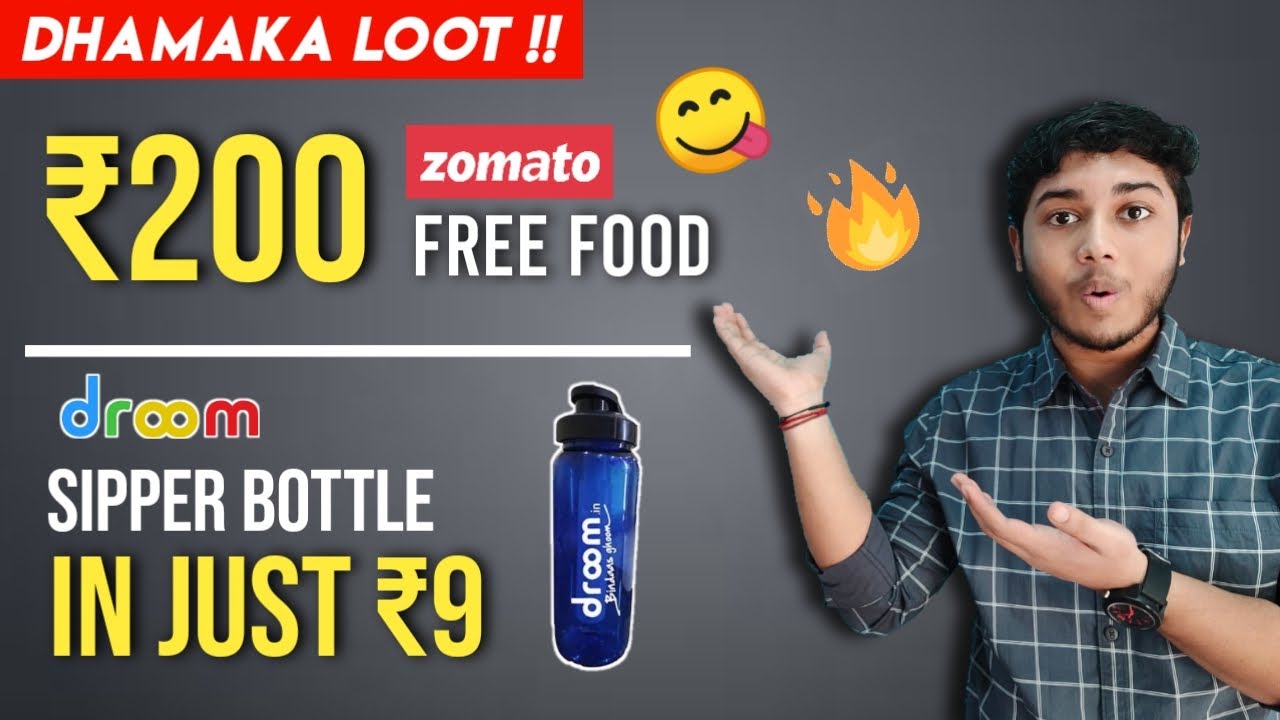 How to order free food from zomato | Droom super sipper bottle sale