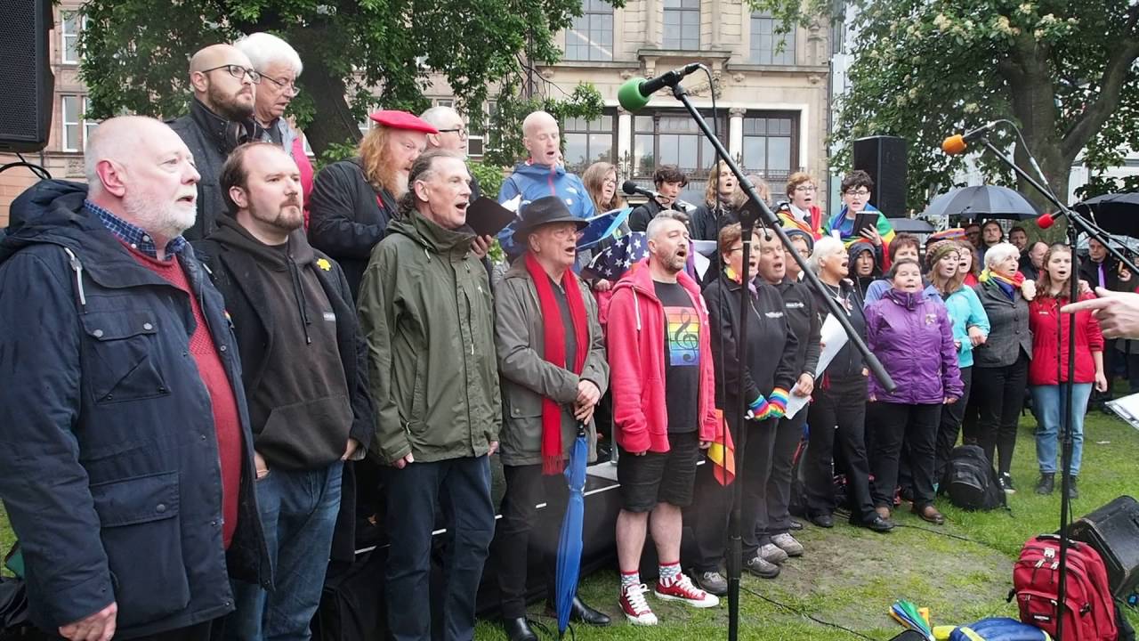 Loud and Proud Choir performs 'Invincible' at Edinburgh Orlando vigil 15/06/2016