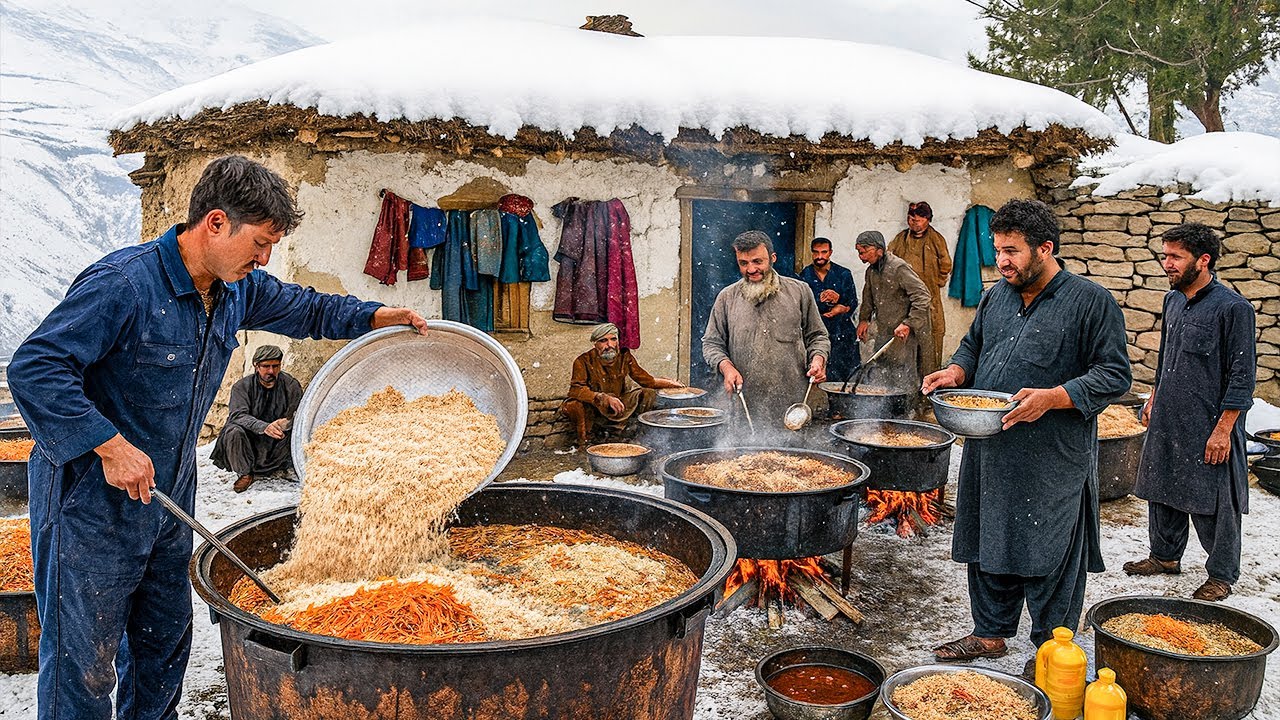 Organic Mountain Marriage Ceremony in Afghanistan | Cooking Traditional Village Style Food